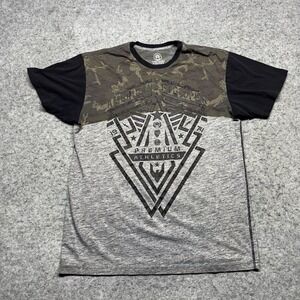 American Fighter Buckle Short Sleeve Crewneck T‎ Shirt Mens 2XL Graphic Gray